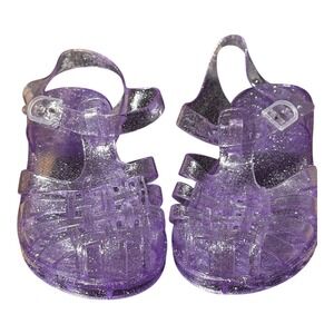 Jelly‎ Sandals Glitter Purple Fisherman Straps Toddler Girl 2.5